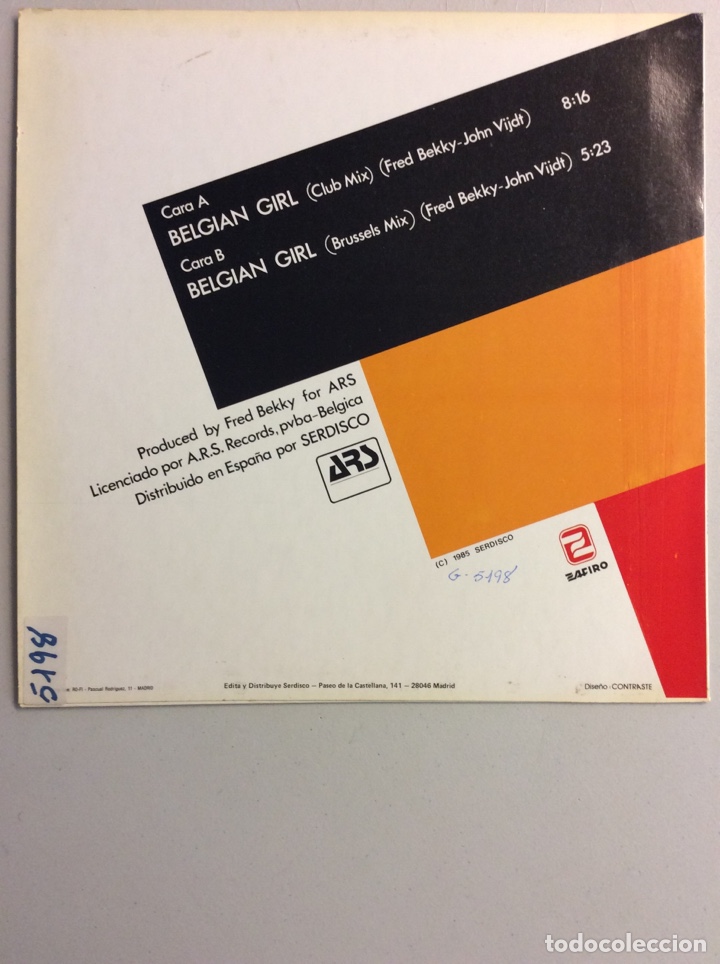 Discos de vinilo: Trillion. Belgian girl. - Foto 2