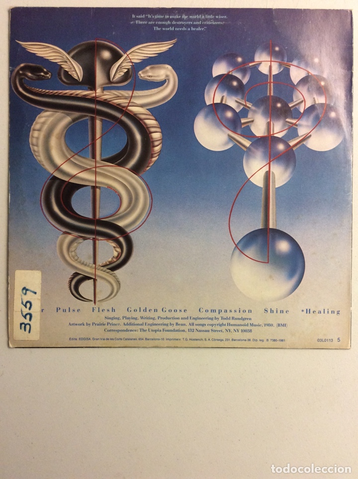 Discos de vinilo: Todd Rundgren. Healing. - Foto 2