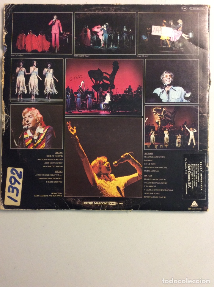 Discos de vinilo: Barry Manilow. Live. Doble LP. Dos discos. - Foto 2