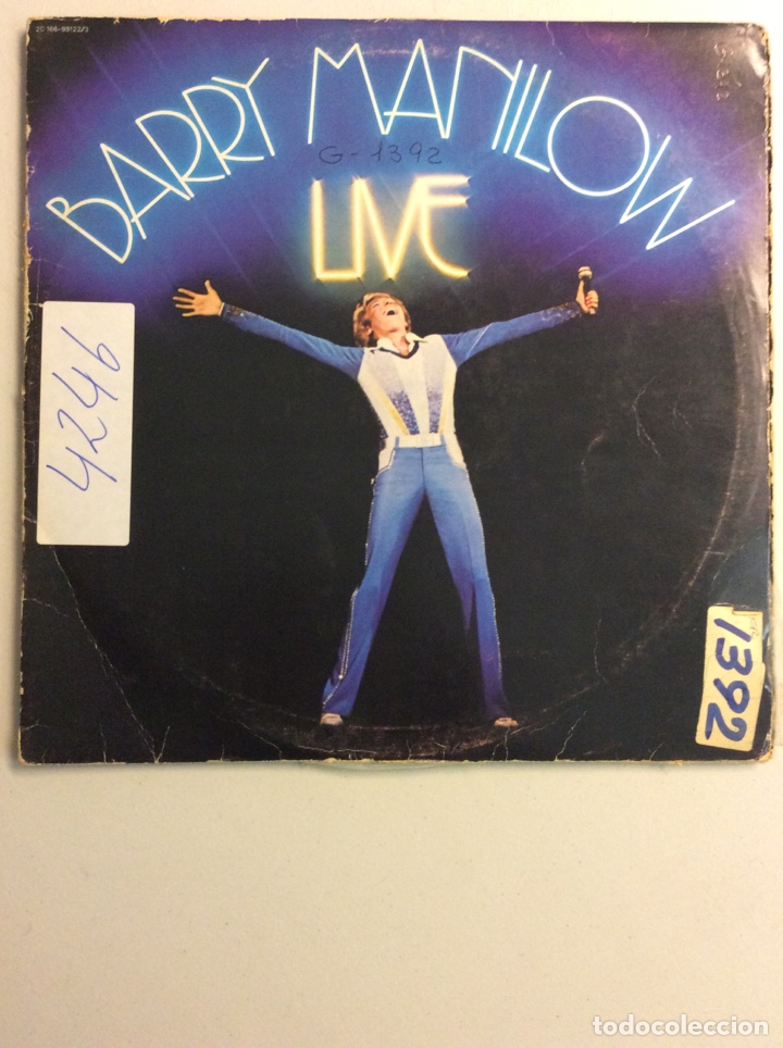 Discos de vinilo: Barry Manilow. Live. Doble LP. Dos discos. - Foto 1
