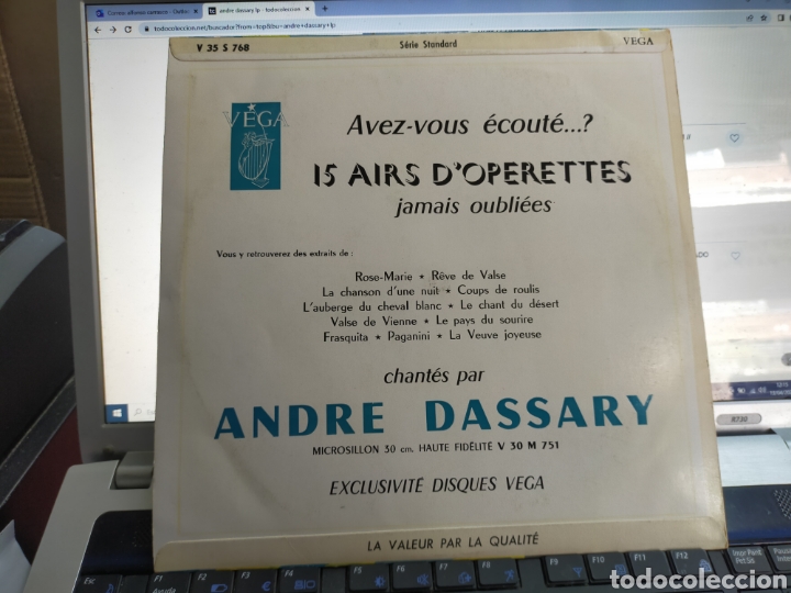 Discos de vinilo: Andr&eacute; dassary LP 10 Francia - Foto 2
