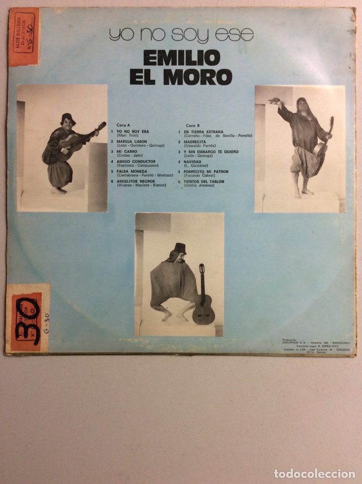Discos de vinilo: Emilio El Moro. Yo no soy ese. - Foto 2