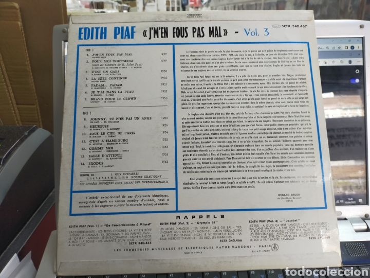 Discos de vinilo: Edith piaf lp jmen fous Pas mal volume 3 - Foto 2