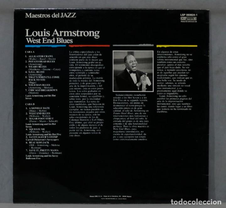 Discos de vinilo: LP. Louis Armstrong. West End Blues - Foto 2