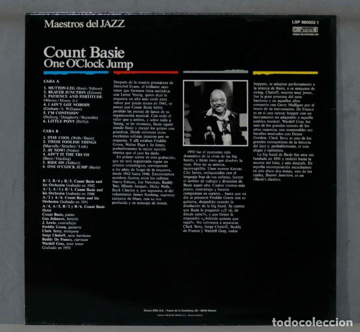 Discos de vinilo: LP. Count Basie And His Orchestra. One O&acute;Clock Jump - Foto 2
