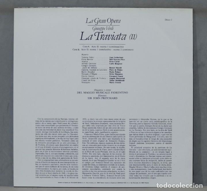 Discos de vinilo: LP. LA TRAVIATA. VERDI. PRITCHARD. II - Foto 2