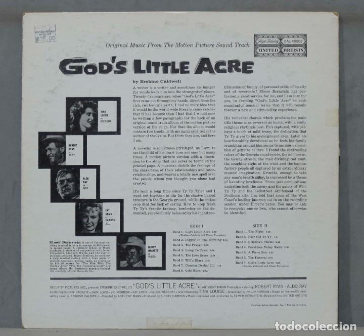 Discos de vinilo: LP. Elmer Bernstein. God&acute;s Little Acre - Foto 2