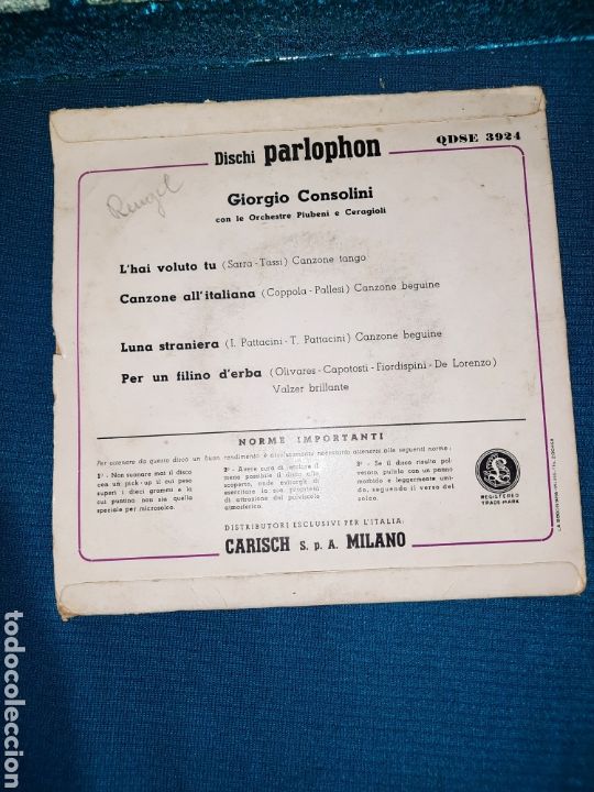Discos de vinilo: SINGLE VINILO GIORGIO CONSOLINI, PARLOPHON - Foto 2