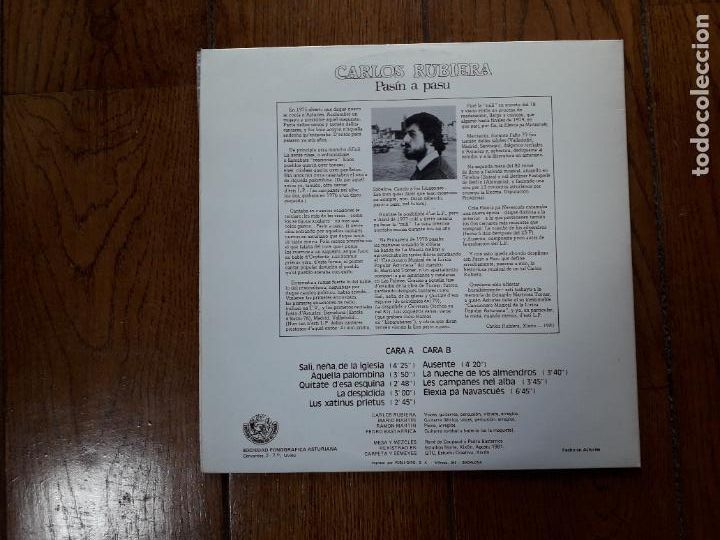 Discos de vinilo: Carlos Rubiera - pasin a pasu - Foto 3