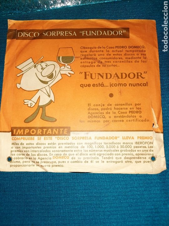 Discos de vinilo: SINGLE VINILO DISCO SORPRESA FUNDADOR - Foto 2