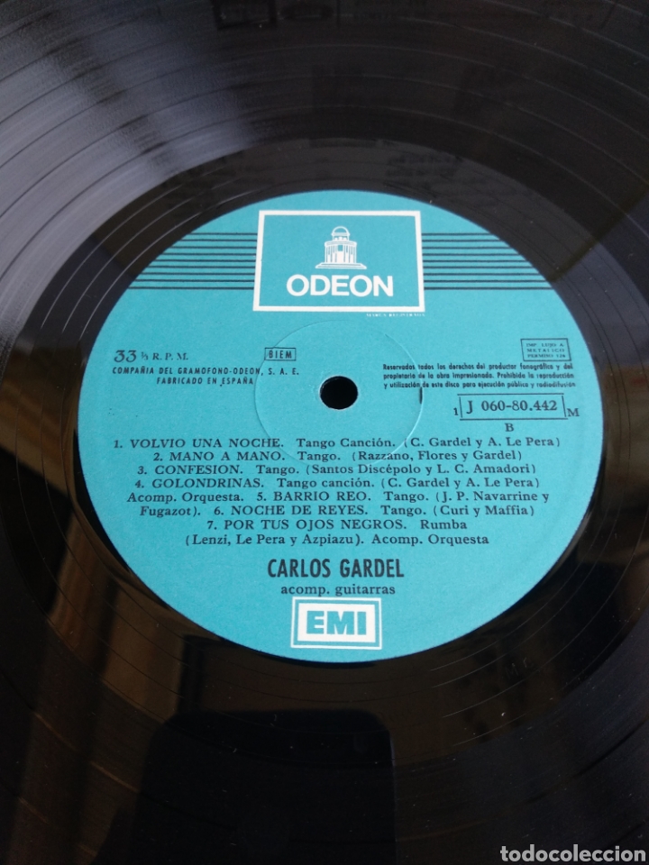 Discos de vinilo: *CARLOS GARDEL. SPAIN. ODEON. 1966 - Foto 4