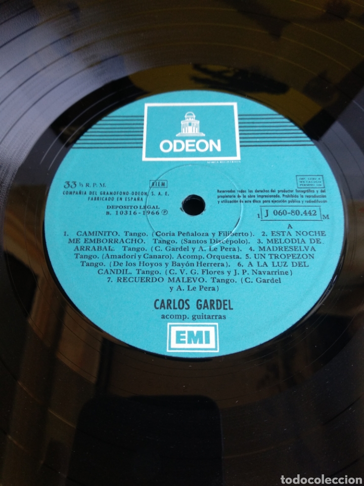 Discos de vinilo: *CARLOS GARDEL. SPAIN. ODEON. 1966 - Foto 3