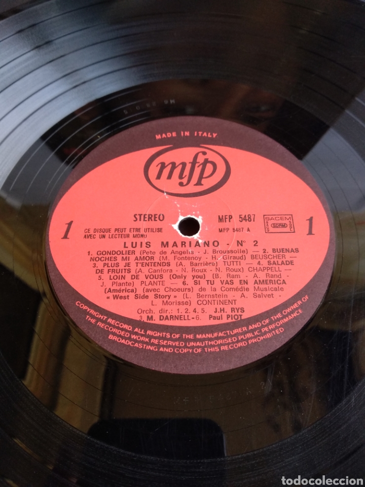 Discos de vinilo: *LUIS MARIANO. VOL. 2. ITALY. MFP. 1972 - Foto 4