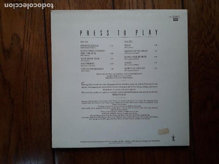 Discos de vinilo: Paul McCartney - press to play - Foto 3