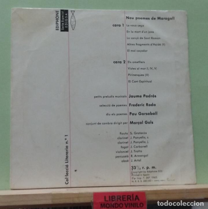 Discos de vinilo: Poemes, Joan Maragall -- EP - Foto 2