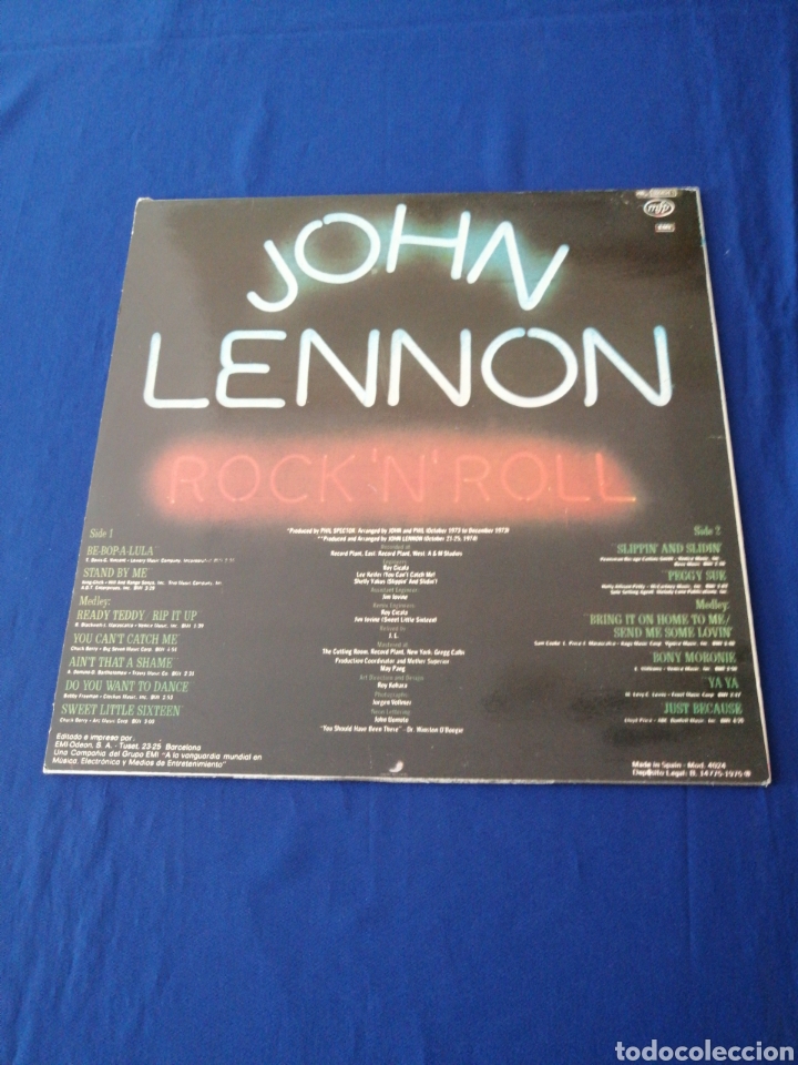 Discos de vinilo: JOHN LENNON ROCKNROLL (A&Ntilde;O 1975) - Foto 2
