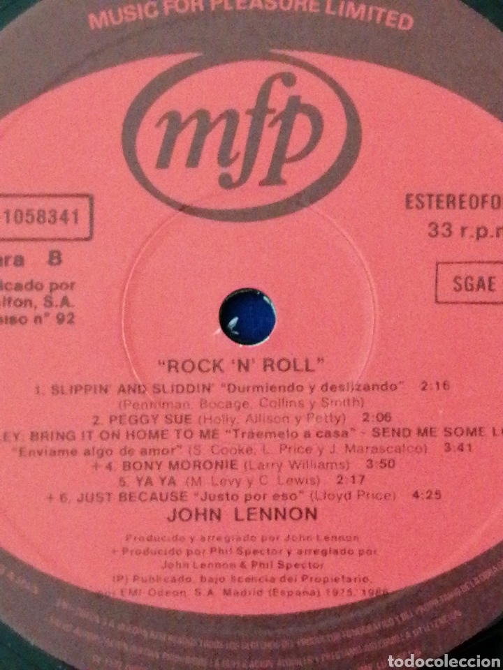 Discos de vinilo: JOHN LENNON ROCKNROLL (A&Ntilde;O 1975) - Foto 4