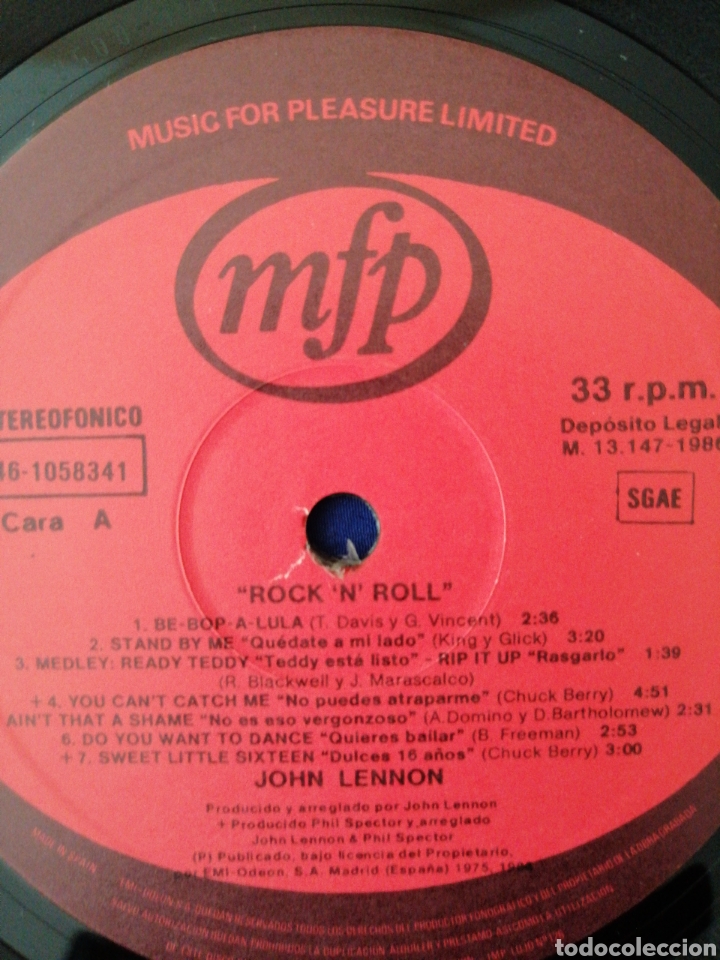 Discos de vinilo: JOHN LENNON ROCKNROLL (A&Ntilde;O 1975) - Foto 5