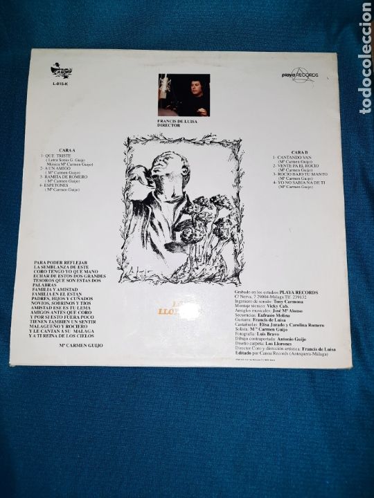 Discos de vinilo: LP LOS LLORONES, A UN AMIGO - Foto 2