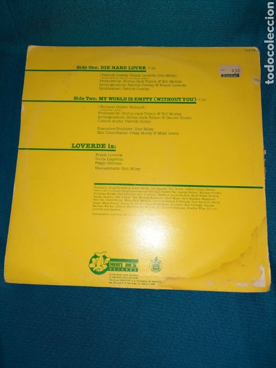 Discos de vinilo: LOVERDE Super Single 45 r. p. m. - Foto 2