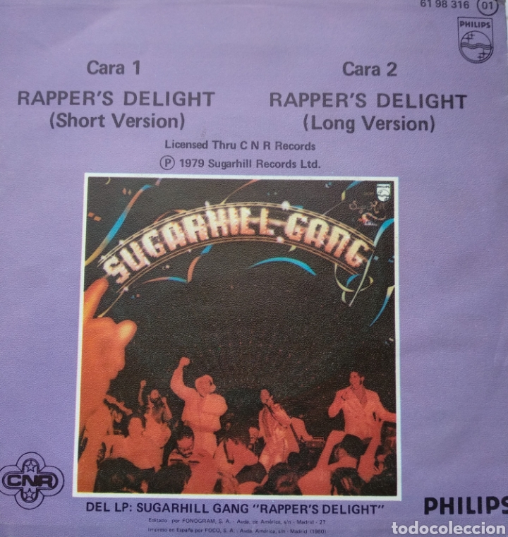 Discos de vinilo: *RAPPERS DELICHT. SPAIN. PHILIPS. 1980 - Foto 2