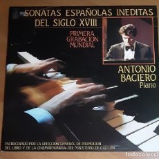Discos de vinilo: SONATAS INEDITAS ESPAÑOLAS SIGLO XVIII / LP HISPAVOX DE 1981. Lote 332111978