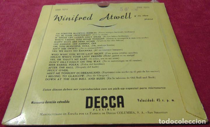 Discos de vinilo: Winifred Atwell &ndash; Make It A Party - SINGLE DECCA ESPA&Ntilde;OL - Foto 2