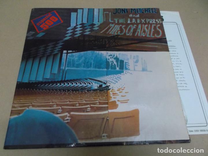 Discos de vinilo: JONI MITCHELL AND THE L.A. EXPRESS (LP) MILES OF AISLE A&Ntilde;O &ndash; 1974 &ndash; DOBLE DISCO PORTADA ABIERTA &ndash; HO