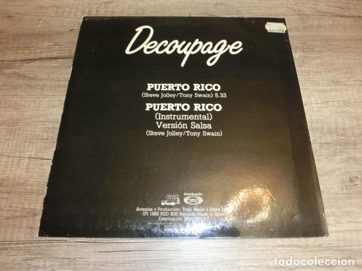Discos de vinilo: DECOUPAGE - PUERTO RICO - Foto 2