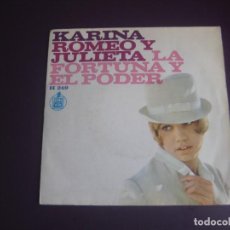 Disques de vinyle: KARINA - ROMEO Y JULIETA +1 - SG HISPAVOX 1967 - POP 60'S MUY POCO USO. Lote 332246358