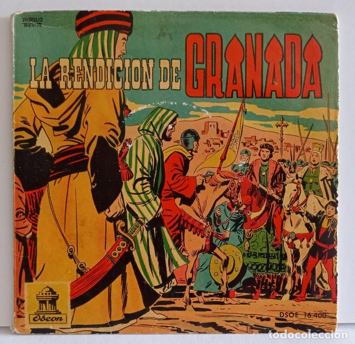 Discos de vinilo: SINGLE-LA RENDICION DE GRANADA-1960-CINCO PAGINAS DE COMICS . - Foto 1