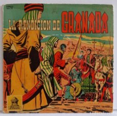 Discos de vinilo: SINGLE-LA RENDICION DE GRANADA-1960-CINCO PAGINAS DE COMICS .. Lote 332283263