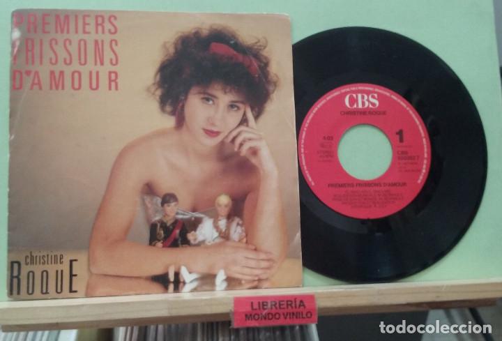 Disques de vinyle: Christine Roque. Premiers frissons d'amour. CBS 1987 -- Single