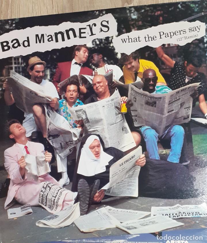 Discos de vinilo: BAD MANNERS Whats the papers say - Foto 1