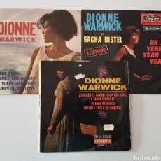 Discos de vinilo: LOTE 3 EPS DIONNE WARWICK (FRANCIA/ESPAÑA - VOGUE/VERGARA - 1965/68) COMO NUEVOS!!. Lote 333147943
