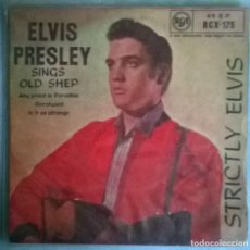 Discos de vinilo: STRICTLY ELVIS PRESLEY. OLD SHEP/ ANY PLACE IS PARADISE/ PARALYZED/ IS IT SO STRANGE. RCA, UK 1959. Lote 333357068