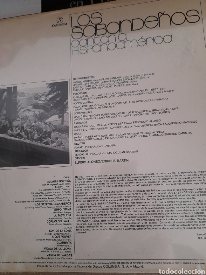 Discos de vinilo: Los Sabande&ntilde;os cantan a Hispanoamerica - Foto 2