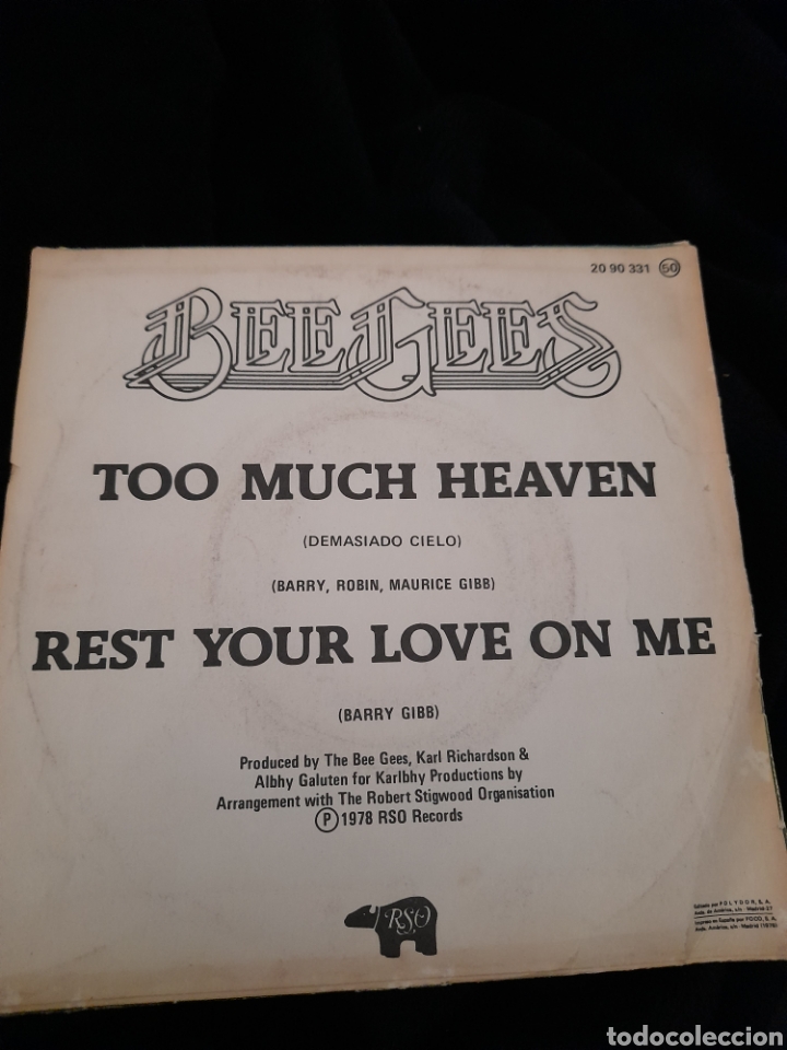 Discos de vinilo: Vinilo de, Bee Gees, Demasiado cielo - Foto 2