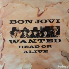 Discos de vinilo: BON JOVI - WANTED DEAD OR ALIVE - LP VINILO - BUEN ESTADO. Lote 333497848