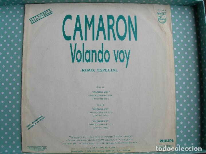 Discos de vinilo: CAMAR&Oacute;N / VOLANDO VOY / MAXI / 3 VERSIONES / PROMO - Foto 2