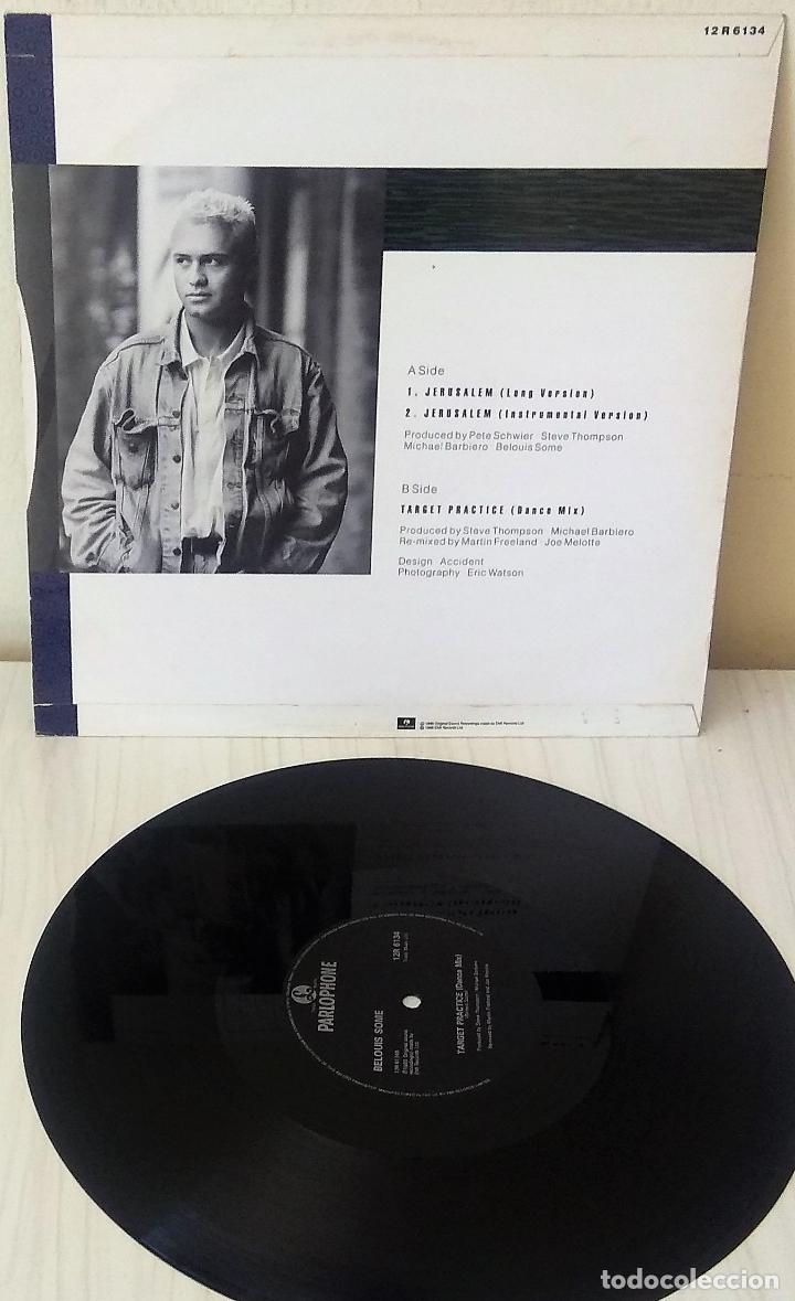 Discos de vinilo: BELOUIS SOME - JERUSALEM MAXI PARLOPHONE EDIC. INGLESA - 1986 - Foto 2