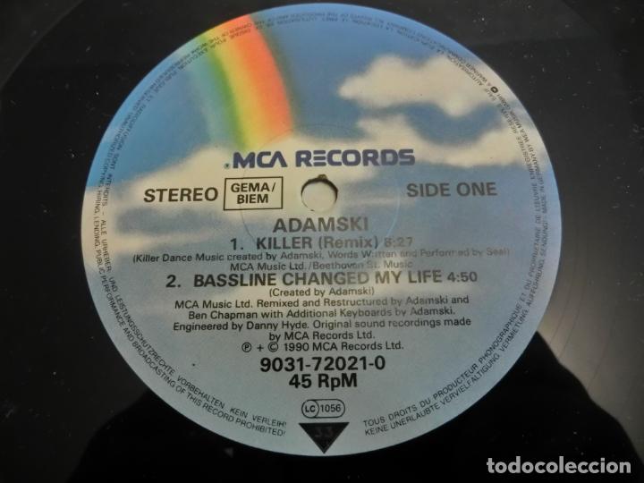 Discos de vinilo: ADAMSKI - KILLER (REMIX) - Foto 3