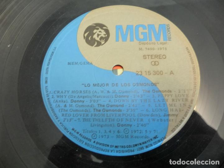 Discos de vinilo: THE OSMONDS - LO MEJOR DE OSMONDS - Foto 3