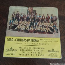 Discos de vinilo: CORO CANTIGAS DA TERRA ( GAITAS, PANDERETA, BOMBO Y CONCHAS ) GALICIA. Lote 333591583