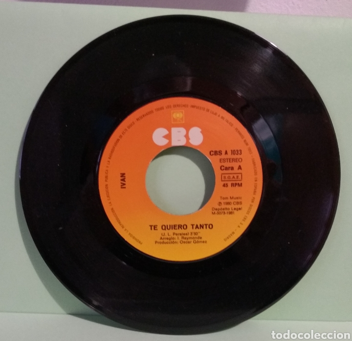 Discos de vinilo: Ivan - Te quiero tanto - Foto 3