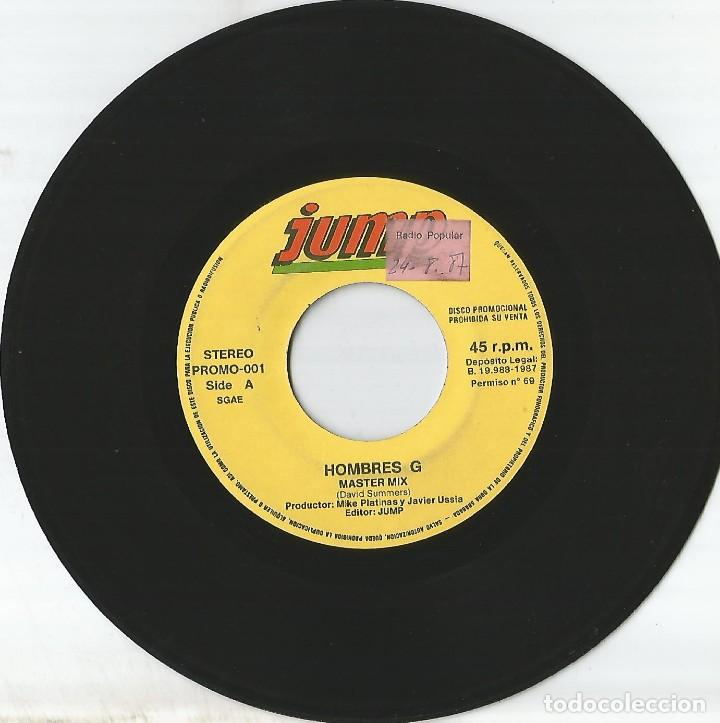 Discos de vinilo: HOMBRES G - MASTER MIX + SLOW MIX SINGLE SIN PORTADA PROMO - Foto 1