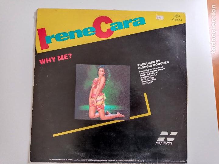 Discos de vinilo: irene cara-why me?.maxi - Foto 2