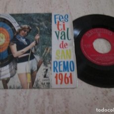 Discos de vinilo: TONY DALLARA - FESTIVAL DE SAN REMO 1961. EP EDICIÓN ESPAÑOLA, 4 TEMAS. BUEN ESTADO. Lote 333689503