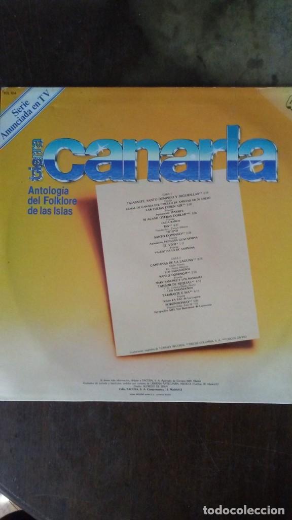Discos de vinilo: TIERRA CANARIA 4 - ANTOLOGIA DEL FOLKLORE DE LAS ISLAS - Foto 2
