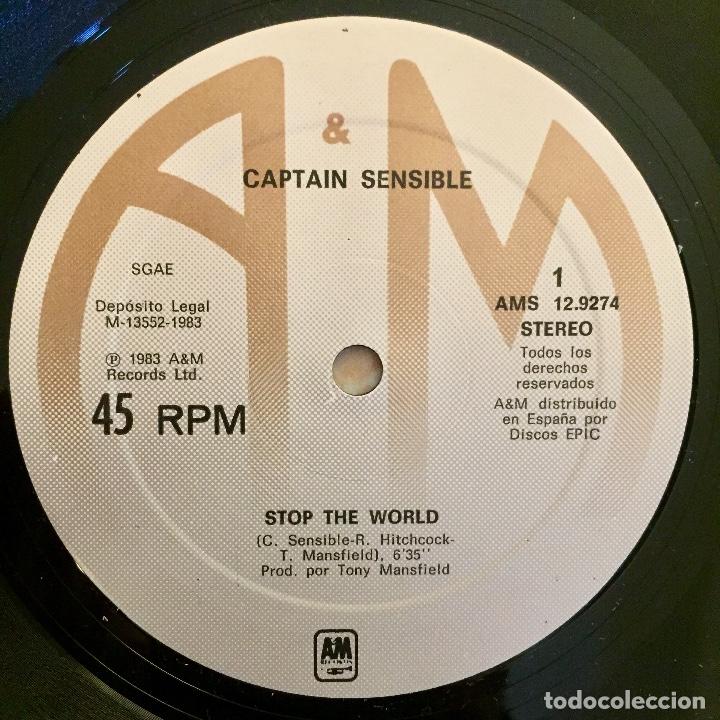 Discos de vinilo: CAPTAIN SENSIBLE : STOP THE WORLD [A&M - ESP 1983] 12&rdquo; - Foto 3